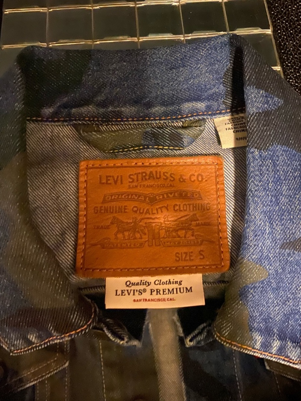 Levi's Blue and Green Camo Denim Jacket  Special Edition Only worn once - Picture 6 of 13
